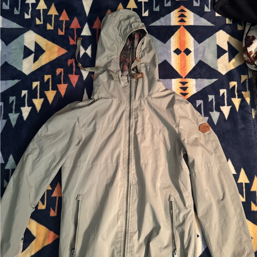 Kids Sage Green Reversible Hooded Rain Slicker